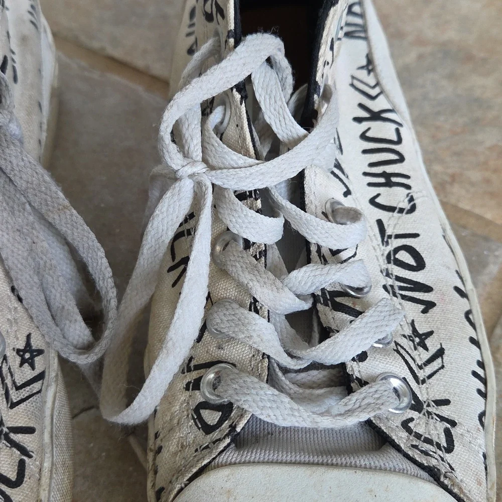 Converse Not Chuck Graphic High-Top Sneakers Thrashed Sz 9.5 - Picture 7 of 17